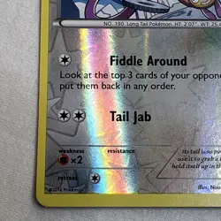 Pokemon Aipom 90/114 NM Common Reverse Holo Card XY Steam Siege - Image 5