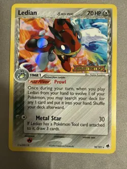 Pokemon Ledian Delta Species Reverse Holo Rare Dragon Frontiers 18/101 TCG Card - Image 5