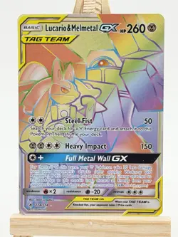 Lucario & Melmetal GX 224/214 Unbroken Bonds Pokemon Card LP - Image 1
