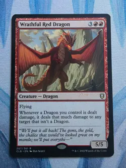 MTG Wrathful Red Dragon **NM** Commander Legends: Battle for Baldur's Gate - Image 1