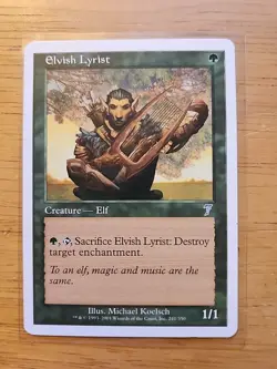 Elvish Lyrist - 7th Edition - MTG Magic - Uncommon - Green Creature - Image 1