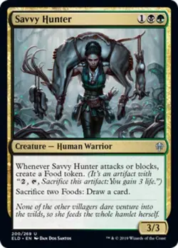 Savvy Hunter - Foil - Throne of Eldraine #200/269 MTG Magic The Gathering - Image 1