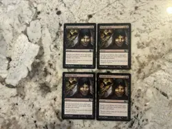 Mtg Diabolic Tutor x4 - Magic the Gathering Diabolic Tutor Playset LP-Played - Image 1