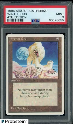 1995 Magic The Gathering MTG 4th Edition Winter Orb PSA 9 MINT - Image 1