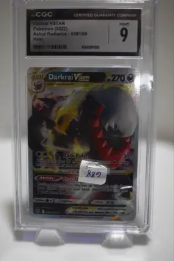 Pokemon Darkrai VSTAR Holo Ultra Rare CGC 9 Card 099/189 Astral Radiance 270 HP - Image 1