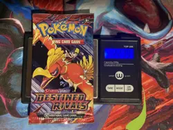 Pokemon Destined Rivals HEAVY 22.39!!!!! Sleeved Booster Pack - Image 1