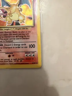 Pokemon Charizard 4/102 Base Set Holo 1999 - Image 4