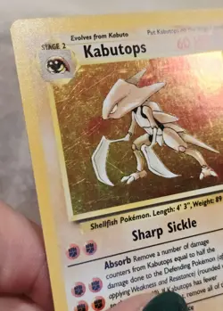 Kabutops Holo 9/62 Rare Fossil Unlimited Pokemon Card WOTC 1999 Vintage NM - Image 5