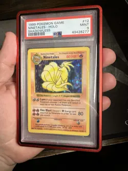 PSA Mint 9 Shadowless Ninetales 12/102 Holo 1999 Pokemon TCG Card With Case - Image 4