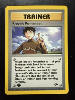 Pokemon 1st Edition Brock’s Protection Rare 101/132 Gym Challenge (NM) - Image 1