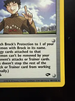 Pokemon 1st Edition Brock’s Protection Rare 101/132 Gym Challenge (NM) - Image 5