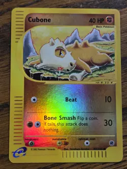 Pokemon Base Set Expedition # 103/165 Reverse Holo CUBONE ___never played___ - Image 1