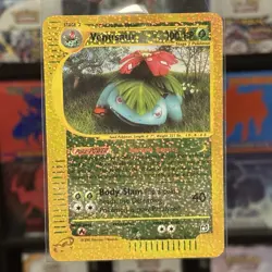 2002 Pokemon VENUSAUR 4/12 JUMBO Expedition Reverse Holo OVERSIZED BOX TOPPER LP - Image 2