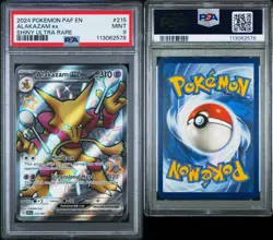 2024 POKEMON PAF EN-PALDEAN FATES SHINY ULTRA RARE #215 ALAKAZAM EX PSA 9 - Image 3