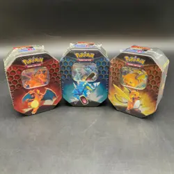 Lot of (3) Pokemon TCG Hidden Fates SEALED GX Tins - Image 1