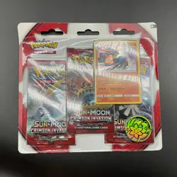 Lot of (7) Pokemon TCG Sun & Moon Crimson Invasion 3-Pack Blisters Sealed - Image 2