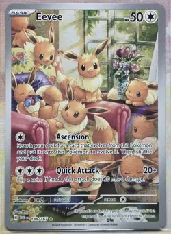 Pokemon Eevee 188/167 Illustration Rare Holo Sv06 Twilight Masquerade - Image 1