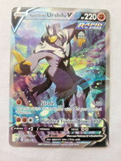 2021 Pokemon Alternative Full Art Rare Holo Rapid Strike Urshifu V 153/163 (NM) - Image 3