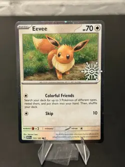 Eevee 133/165 Holiday Advent Calendar Snowflake Stamp Promo Pokemon - SWIRL - Image 1
