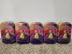 5x (H24) Pokemon Kanto Power Mini Tins Factory New (Dragonite) Evolving SkiesU - Image 1