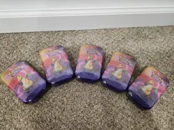 5x (H24) Pokemon Kanto Power Mini Tins Factory New (Dragonite) Evolving SkiesU - Image 4