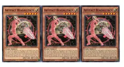 Yugioh- 3X Artifact Beagalltach - Common - 1st Edition - MP15-EN007 - Near Mint - Image 1