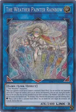 Yugioh! LP The Weather Painter Rainbow - SPWA-EN035 - Secret Rare - 1st Edition - Image 1