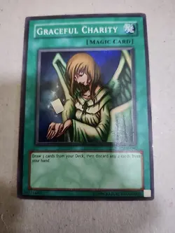 Yu-Gi-Oh! Rare Holo Graceful Charity 2003 Super Rare Unlimited Card SDP-040 - Image 1