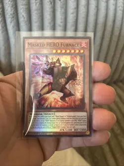 MZMU-EN015 Masked HERO Furnace Super Rare YuGiOh! NEW - Image 1