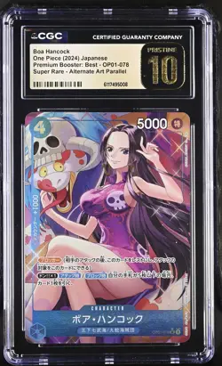 CGC 10 PRISTINE Japanese One Piece 2024 Boa Hancock OP01-078 THE BEST PRB-01 NR4 - Image 1