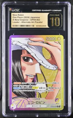 CGC 10 PRISTINE Japanese One Piece 2024 Nico Robin OP09-062 Emperors ALT ART NR4 - Image 1