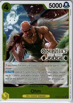 Ohm (Judge Pack Vol. 4) OP05-101 English One Piece Promo - One Piece Card - NM - Image 1