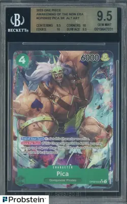 2023 One Piece Awakening of The New Era OP05032 Pica Alt Art BGS 9.5 GEM MINT - Image 1