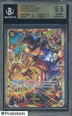 2025 One Piece Carrying On His Will OP13120 Sabo SEC BGS 9.5 GEM MINT - Image 1