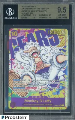 2023 One Piece Awakening of The New Era OP05119 Monkey D. Luffy BGS 9.5 - Image 1