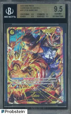 2025 One Piece Carrying On His Will OP13120 Sabo SEC BGS 9.5 GEM MINT - Image 1