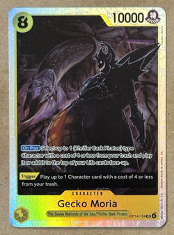 Gecko Moria Foil The Azure Sea's Seven Super Rare OP14-104 One Piece CCG - Image 1