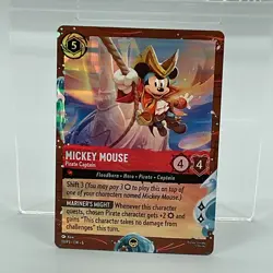 NEW Disney Lorcana TCG DCL Treasure Pirate Captain Mickey Foil Promo 13/P3 - Image 1