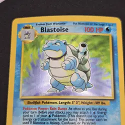 Pokemon Blastoise Base Set Holo Rare Card #2 002/102 WOTC 1999 TCG Holographic! - Image 4