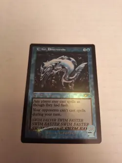MTG Tidal Barracuda NM Foil In Hand Secret Lair Bonus Card - Image 1