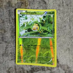 2013 Pokemon SEWADDLE Legendary Treasures REVERSE HOLO Set Card 9/113 Yuka Morii - Image 1