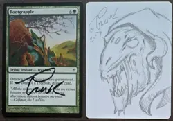 SKETCHED MtG Magic A Pollack _ Lorwyn _ Artist Proof _ ROOTGRAPPLE _ VHTF 1/50! - Image 1
