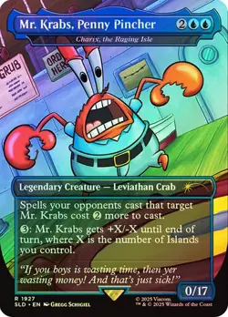 MTG CHARIX, THE RAGING ISLE (MR. KRABS, PENNY PINCHER) FOIL Secret Lair NM - Image 1