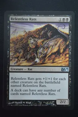 Magic The Gathering MTG RELENTLESS RATS Magic 2011 LP Lightly Played - Image 1