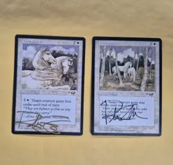 GOLD SIGNED UNPLAYED NM Noble Steeds Alliances Magic MTG REBECCA GUAY EDH CUBE - Image 1
