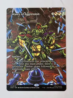 MTG Waves of Aggression Borderless PZA 0013 Teenage Mutant Ninja Turtles - Image 1