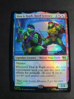 Don & Raph, Hard Science (Foil) Rare MTG Ninja Turtles - Image 1