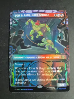Don & Raph, Hard Science (Showcase Foil) Rare MTG Ninja Turtles - Image 1