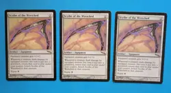 Magic the Gathering MTG Mirrodin SCYTHE OF THE WRETCHED X 3 (2 LP/EX & 1 MP) R - Image 1