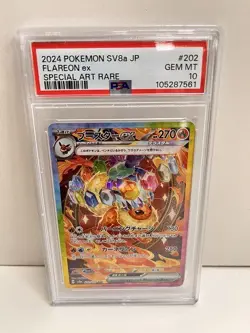 20563# JAPANESE TRADING CARDS / Flareon Ex 202 / PSA10 / Pokemon Terastal Festiv - Image 1